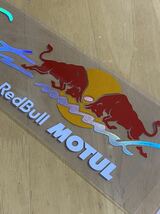 Red bull レッドブルMOTUL 白レインボーメッキステッカー_画像3