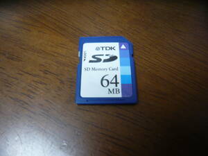  operation guarantee!TDK SD card 64MB safe made in Japan 