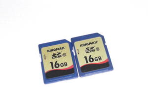 動作保証！KINGMAX SDHCカード クラス⑩ 16GB 2枚セット