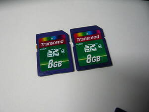 Transcend SDHCカード 8GB クラス④ 2枚セット