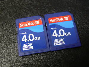  operation guarantee!SanDisk SDHC card 4GB 2 pieces set 