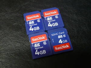  operation guarantee!SanDisk SDHC 4GB Class ② 4 pieces set 