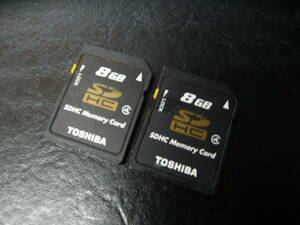 動作保証！TOSHIBA SDHCカード 8GB クラス④ 2枚セット 安心の日本製