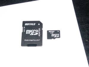 動作保証！BUFFALO microSD ＳＤカード 1GB SDカードアダプタ付