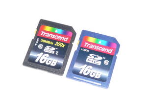 動作保証！Transcend SDHCカード クラス⑩ 16GB 2枚セット