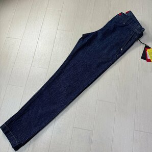 タグ付き新古品/W29L32★ヒューゴボス/HUGO BOSS×REPLAY デニム ストレートパンツ ボトムス 長ズボン ロゴ刻印 インディゴ メンズ 青の画像8