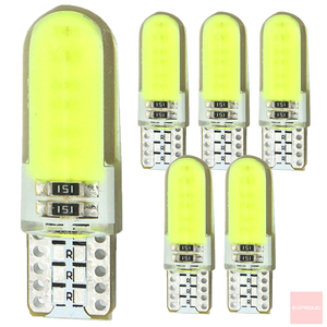 LEDカーインテリアライト ルームランプ 6個入 T10 W5W 12V COB ホワイト 室内灯 全体が光る シリコーン製 EXPROUD-B09XMH8ZTC