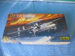 プラモデル エレール Heller 1/72 E-2C ホークアイ E-2C HAWKEYE 未組み立て 昔のプラモ 海外のプラモ