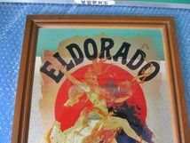 ミラー ELDORADO MUSIC HALL Tous LES SOIRS 49×34.5 当時物 昭和レトロ ビンテージ 壁掛け アンテーク コレクション_画像2