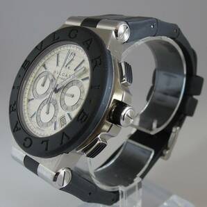 SS/ラバー BVLGARI ブルガリ DG42SVCH ディアゴノ42mm Cal.080 TEEB クロノグラフ 自動巻き《 即決・消費税無・送料込 》箱・冊子の画像2