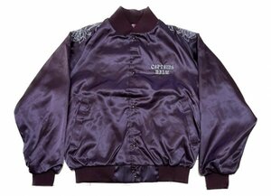 保管品 定価19800円＋税 CAPTAINS HELM キャプテンズヘルム USA MADE SATIN ROSE JKT ローズ ロゴ 刺繍 スタジャン ジャケット