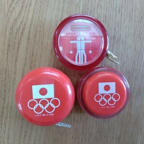 昭和レトロ コカコーラ ヨーヨー 3点 1979年 Coca-Cola オリンピック Genuine Russell yo-yo ビンテージ スポーツヨーヨーの画像2