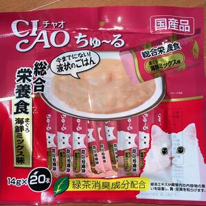 i..CIAO Ciao ..~...-. synthesis nutrition meal ... seafood Mix taste 14g×20ps.@ cat for fluid shape hood domestic production goods preservation charge un- use 