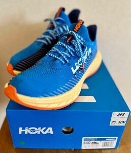 【美品！】HOKA ONE ONE CARBON X3｜メンズ｜青｜26.5cm/US8.5D