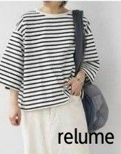 JOURNAL STANDARD relume ◆ バスクシャツクルーネックTEE 　ネイビー