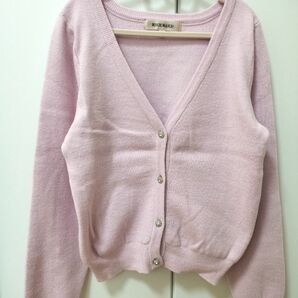 【訳アリ品】【最終お値下げ】MISCH MASCH カーディガン ラベンダーカラー Vネック