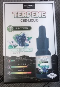 訳あり★新品 BI-SO TERPENE CBD リキッド テルペン パープルパンチ CBD15% テルペン5% 高濃度10ml 電子タバコ用 LIQUID ベイプ インディカ