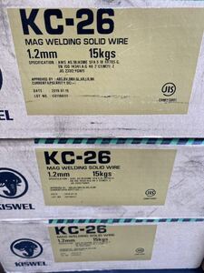 ■1箱／15kg巻の値段■KISWEL キスウェル 軟鋼用ソリッドワイヤー KC-26 1.2mm 15kg巻き 半自動溶接■未使用品②