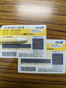 ANA 全日空 株主優待券 2枚セット　送料【無料】2024年11月30日まで