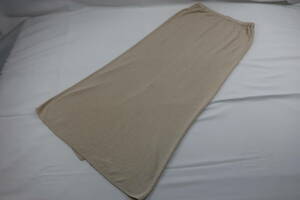 [ sending 900 jpy ] 8706 last JuRGEN LEHL Jurgen Lehl narrow skirt knitted slit beige M Easy silk 100% silk 