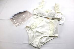 *[S отправка 900 иен ]1140 неношеный товар Christian Dior Christian Dior плавание одежда купальный костюм раздельный модель белый L размер сумка для хранения имеется 
