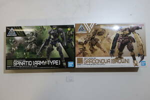 ★同梱不可【N送900円】7129　未組立　30MM 1/144EXM-A9a スピナティオ（アーミー仕様）　30MM 1/144bEXM-29 ガルドノヴァ〔ブラウン〕