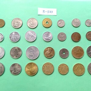 外国コイン 各国コイン (Rー５３３) 鳥が描かれた硬貨 おまとめ ２７枚 鷲 フクロウ 鶴 などの画像1
