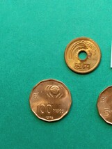 外国コイン　アルゼンチン　 (Rー３２２)　サッカー　 ワールドカップ記念硬貨　100ペソ硬貨　50ペソ硬貨　20ペソ硬貨　おまとめ　３枚_画像2