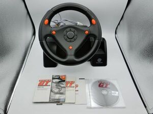 X1107 ドリームキャスト レーシングコントローラ HKT-7400 + ソフト（SEGA GT HOMOLOGATION SPECIAL)