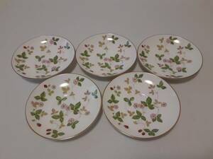 ウェッジウッド　WEDGWOOD　WILD　STRAWBERRY　ソーサー5枚セット