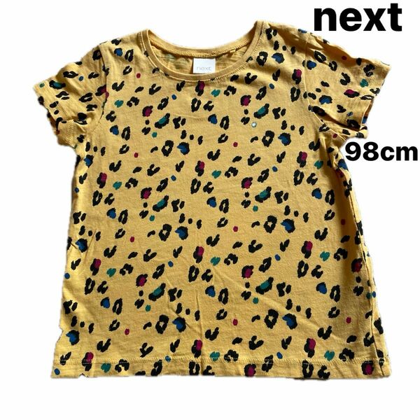 next baby 半袖Tシャツ　ヒョウ柄　イエロー　2〜3yrs 98cm