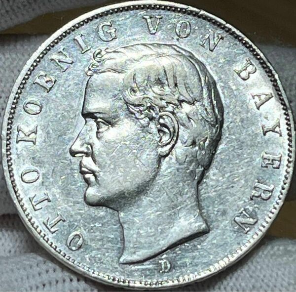 ドイツ 1912年D オットー・コーニグ 3マルク 銀貨 未鑑定品