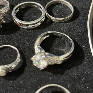 925 silver 総163ｇＭＫネックレス 指輪 宝石パールペンダントトップ ブローチ の画像4
