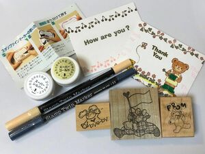 スタンプセット　スタンプツインマーカー　エンボスパウダー　スタンプ　