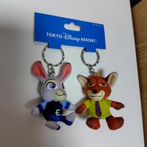 ディズニー ズートピア ニック＆ジュディ ぬいぐるみ キーホルダー