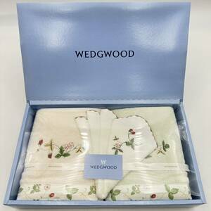 【未使用】贈答品 WEDGWOOD ウェッジウッド タオルセット フェイスタオル2枚 タオルハンカチ（ミニテリー）1枚 綿100% 西川産業