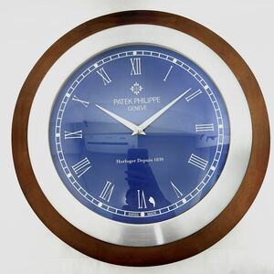 超レア PATEK PHILIPPE パテックフィリップ カラトラバ 壁掛け時計 木製 ウッド 青色 美品 ディーラー 掛け時計 掛時計 高級 最短即日発送