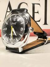 ヴィンテージ ピアジェ PIAGET ブラック文字盤 手巻き ユニセックス腕時計 ショックプルーフ ムーブメント 17jewels スイス製 再生品 _画像1