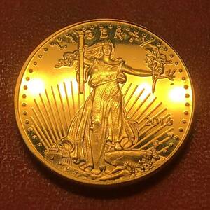 古銭　アメリカ　自由の女神 リバティ 記念硬貨 イーグル 金貨 1／2オンス　海外コイン　美品