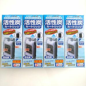 【梱包方法注意】ジェックス　コーナーパワーフィルター用　活性炭カートリッジ　2コ入×４箱【価格の相談・カテゴリ変更 不可】