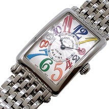 フランク・ミュラー FRANCK MULLER ロングアイランド カラードリーム 902QZCOLDRM シルバー ステンレススチール 腕時計 レディース 中古_画像1