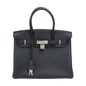 エルメス HERMES バーキン30 X刻 ブラック シルバー金具 トゴ ハンドバッグ レディース 中古