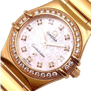 オメガ OMEGA コンステレーション　ホワイトシェル 1160.75 K18ピンクゴールド 腕時計 レディース 中古