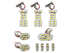 日産 セレナ C26系 LED ルームランプ 10点 SMD 室内灯 イエロー TN-6090