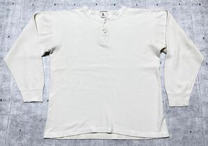 USA製 ATHLETIC WEAR ヘンリーネック サーマル 長袖Tシャツ　　アメリカ製 アスレティック ウェア ロングスリーブ 丸胴 MADE IN USA 柳9403