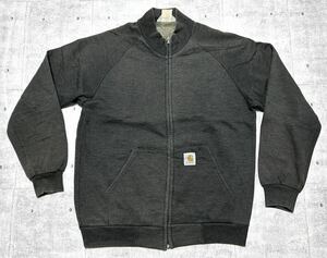 80s Carhartt ジップアップ スウェット ジャケット ブルゾン 裏起毛　　ストレッチ カーハート ワーク ストリート スケート 柳9332