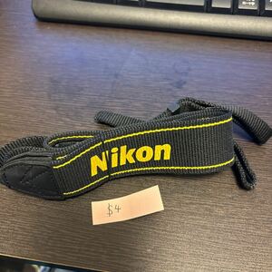 【送料無料・純正】 Nikon ニコン カメラ ストラップ 黄色(イエロー)×黒色(ブラック)　＄4