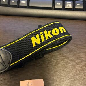 【送料無料・純正】 Nikon ニコン カメラ ストラップ 黄色(イエロー)×黒色(ブラック) ＄11の画像3