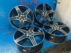 〈K574〉ホイール4本セット　Eurodesign MANARAY SPORT 18インチ7J オフセット+55 PCD5H114.3 ハブ73mm ボルト穴13mm