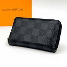 【極美品】LOUIS VUITTON ルイヴィトン ダミエ グラフィット ジッピー コインパース 小銭入れ カードケース 財布_画像1